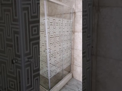 5mm square shower enclosure with maze pattern glass